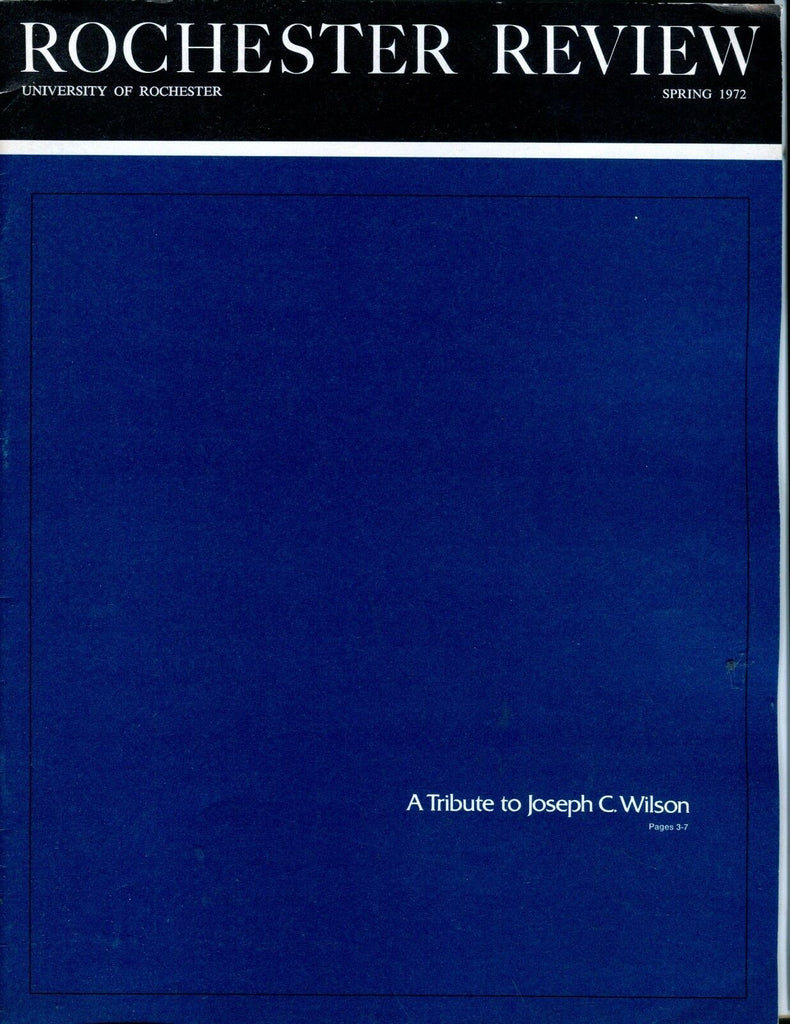 Rochester Review Magazine Spring 1972 Joseph Wilson EX 050217nonjhe