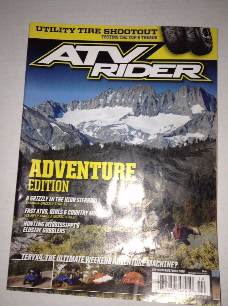 ATV Rider Magazine Yamaha Grizzly In The Sierras October 2012 040117NONRH