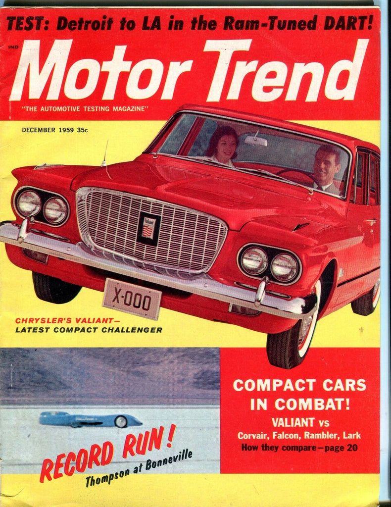 Motor Trend Magazine December 1959 Valiant VG No ML 052617nonjhe