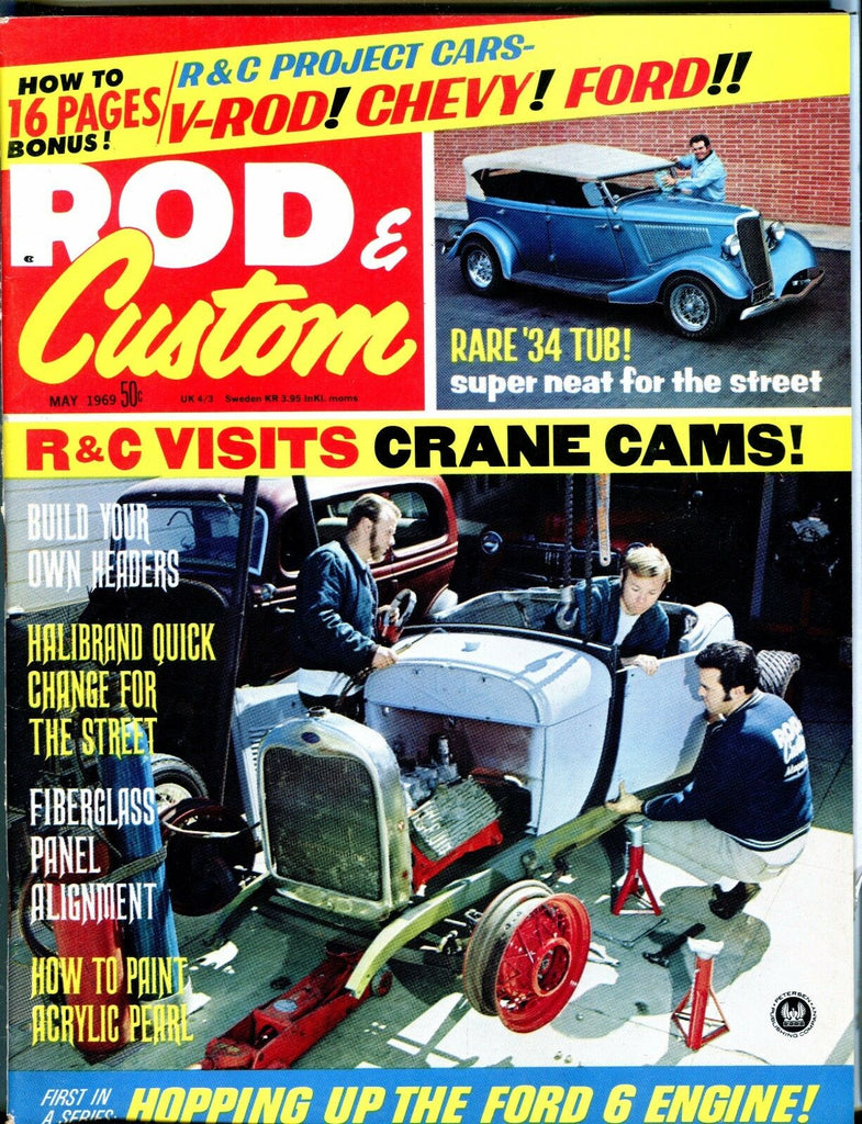 Rod & Custom Magazine May 1969 Crane Cams EX 041317nonjhe