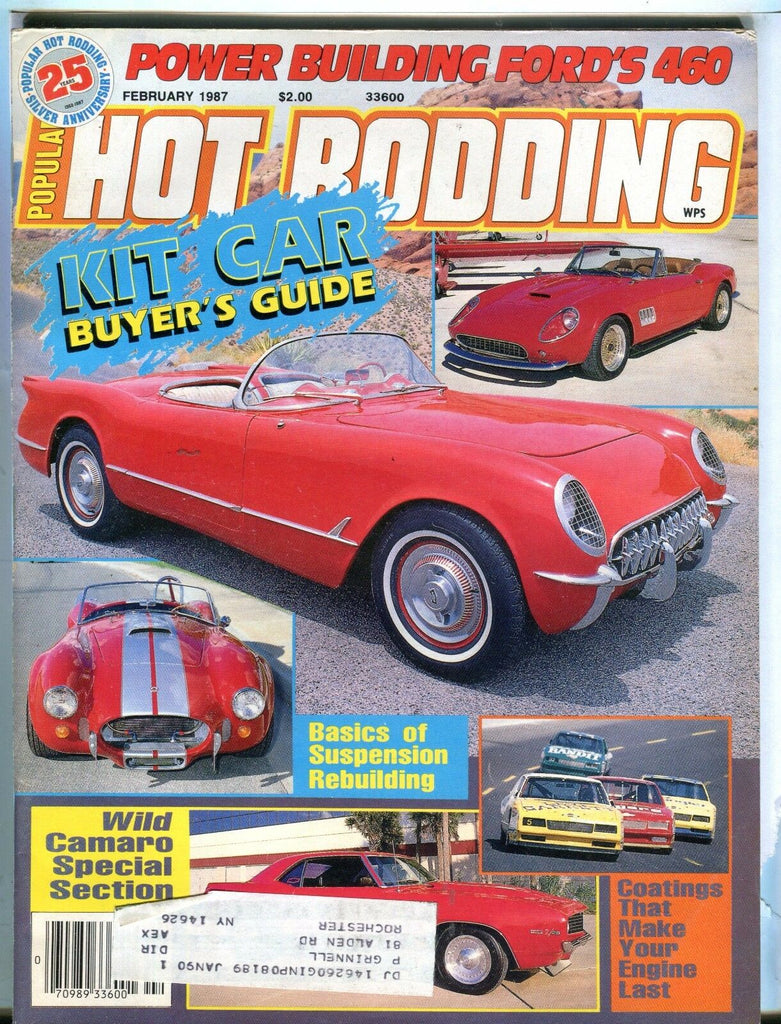 Popular Hot Rodding Magazine February 1987 Kit Car EX w/ML 031717nonjhe