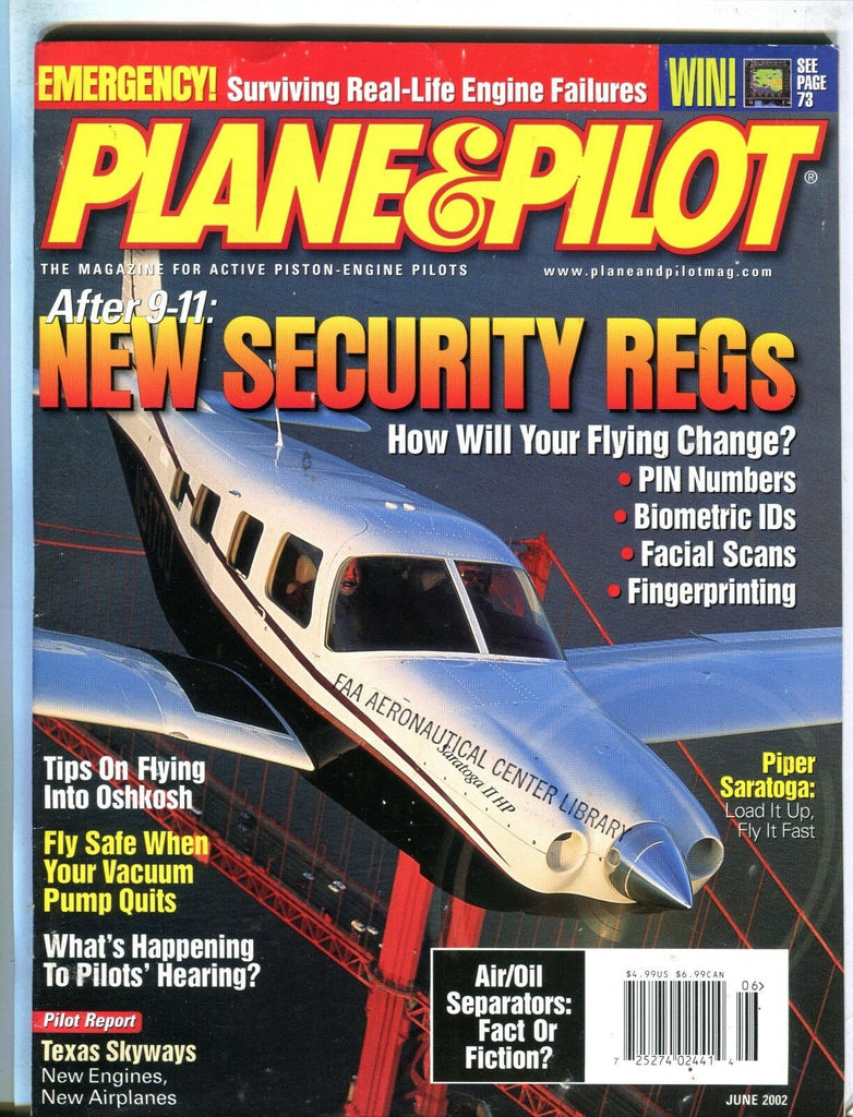 Plane & Pilot Magazine June 2002 Piper Saratoga EX w/ML FAA Library 101916jhe