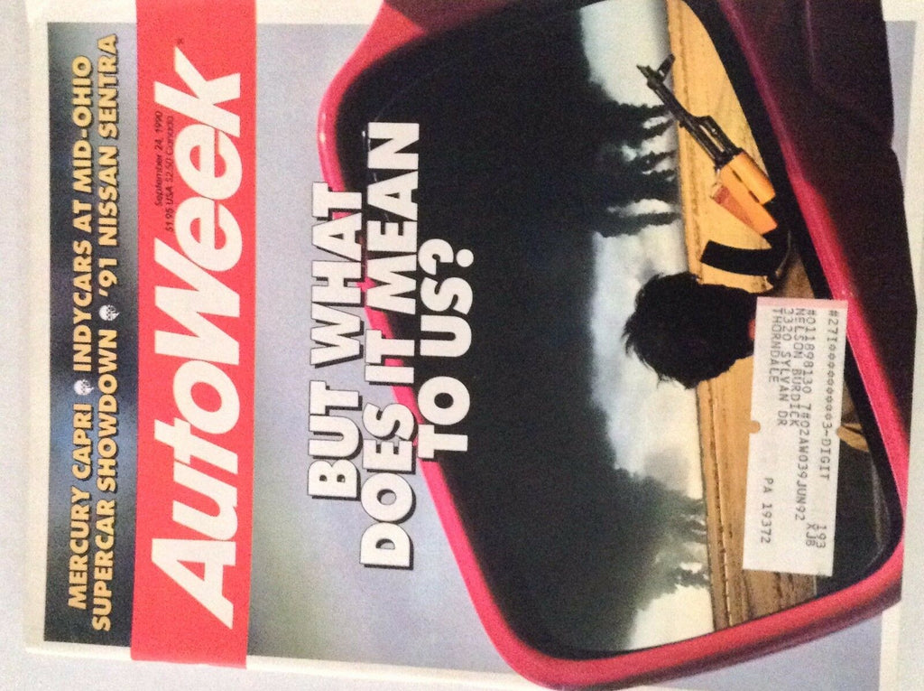 Autoweek Magazine Mercury Capri Supercar Showdown September 24, 1990 011617rh