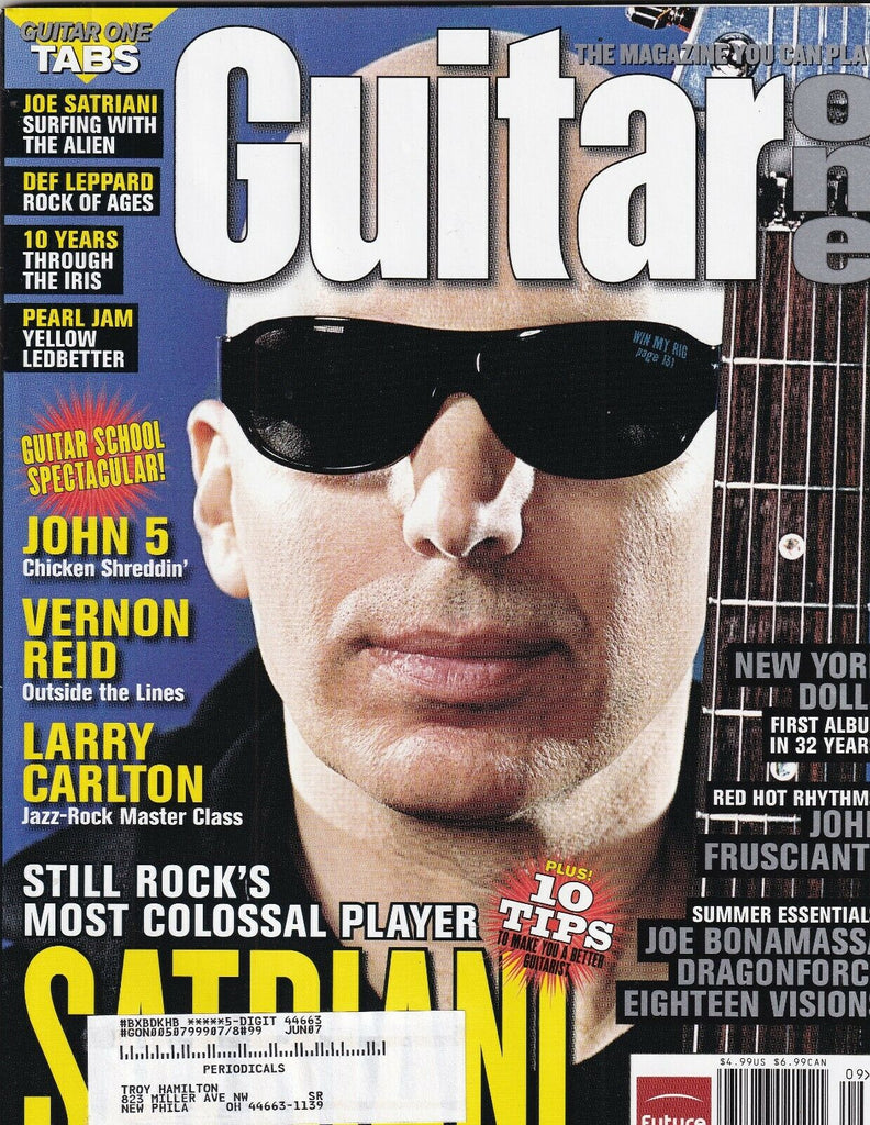 Guitar One Mag Joe Satriani Vernon Reid September 2006 100219nonr