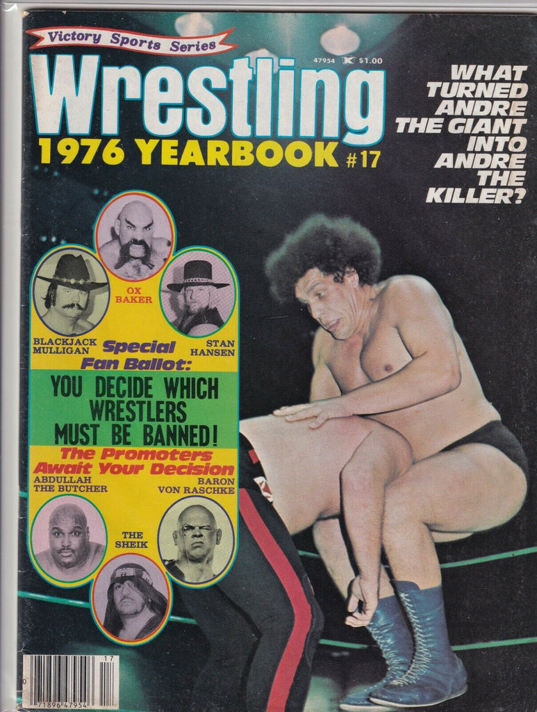 Wrestling Yearbook 1976 Andre The Giant Blackjack Mulligan #17 061419nonr