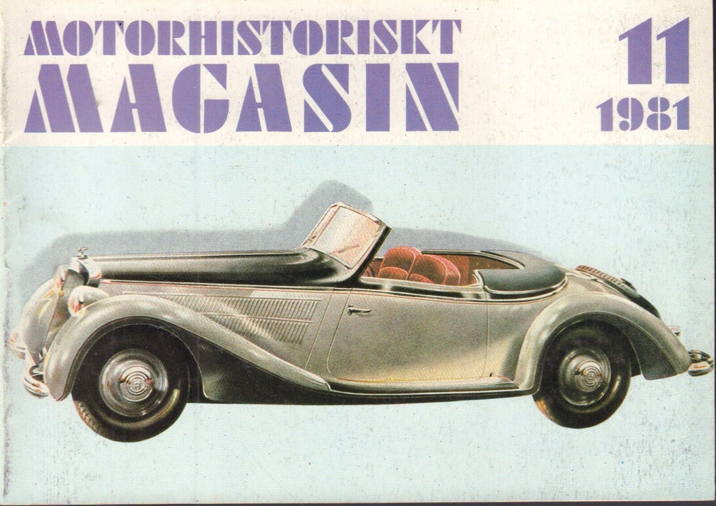 Motorhistoriskt Magasin Swedish Car Magazine 11 1981 General Motors 040317nonDBE