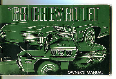 1968 Chevrolet Owners Manual EX 040116jhe