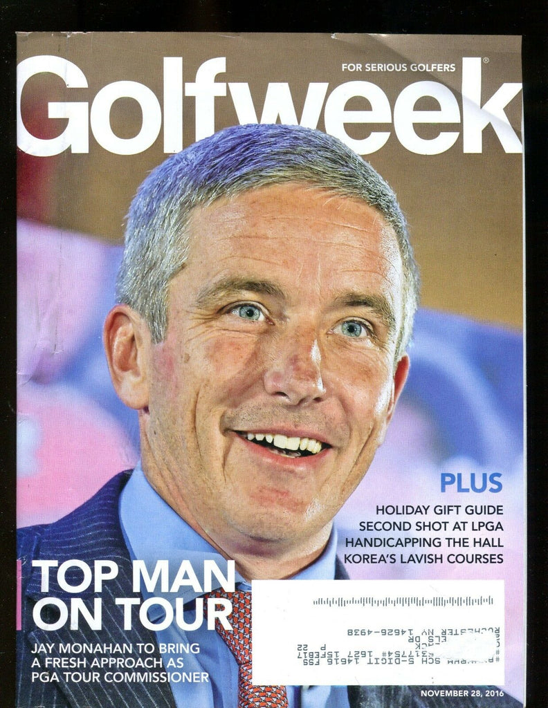 Golfweek Magazine November 28 2016 Jay Monahan EX w/ML 011917jhe