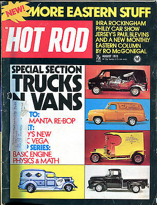 Hot Rod Magazine August 1973 Special Section Trucks N Vans VG 020816jhe