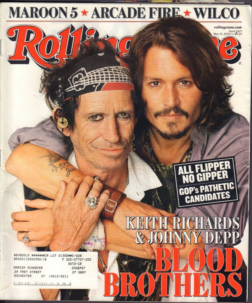 Rolling Stone May 31 2007 Keith Richards, Johnny Depp w/ML 082516DBE