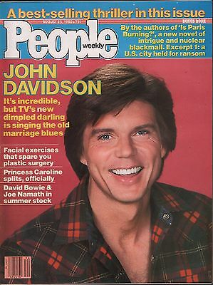 People Weekly August 25 1980 John Davidson, Princess Caroline VG 021016DBE