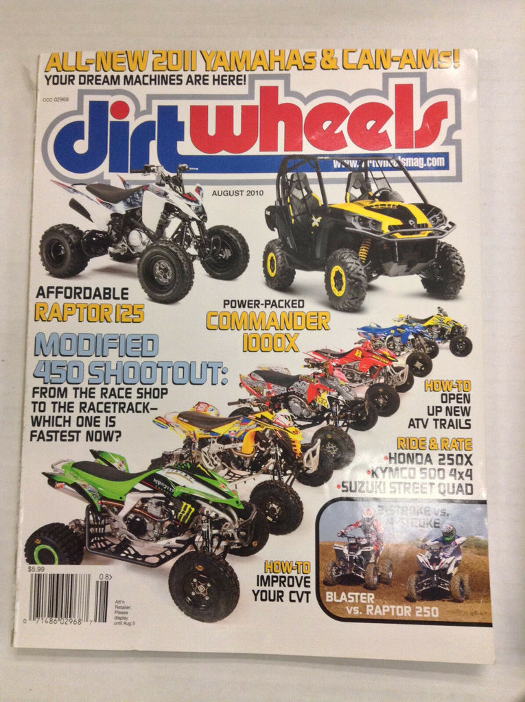 Dirt Wheels Magazine Raptor 125 Commander 1000X August 2010 032817nonR