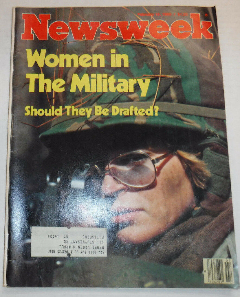 Newsweek Magazine Women In The Military February 18, 1980 101016R