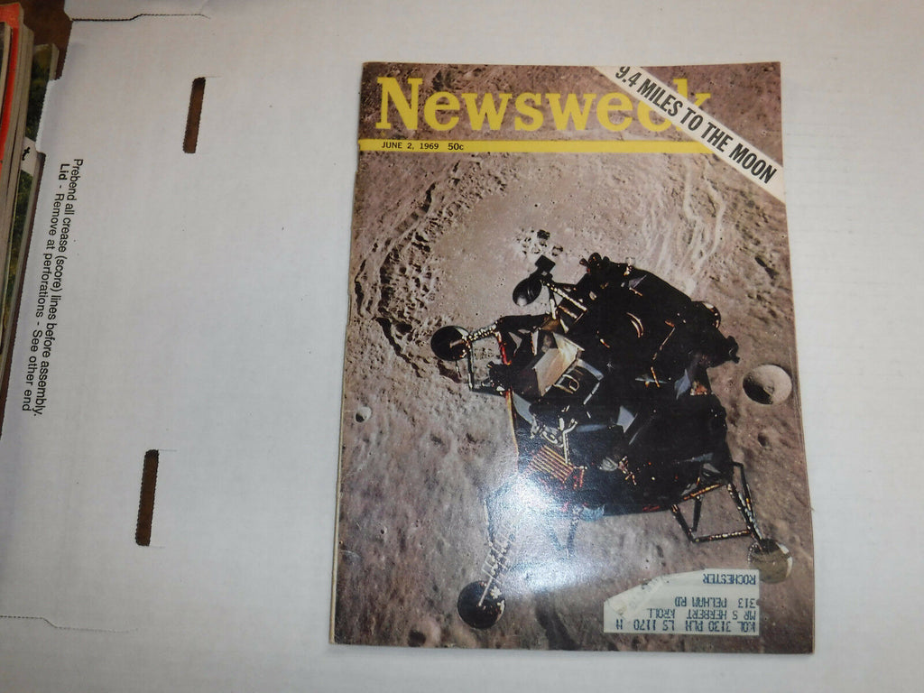 Newsweek Magazine 9 Miles To The Moon June 1969 VINTAGE 093016R