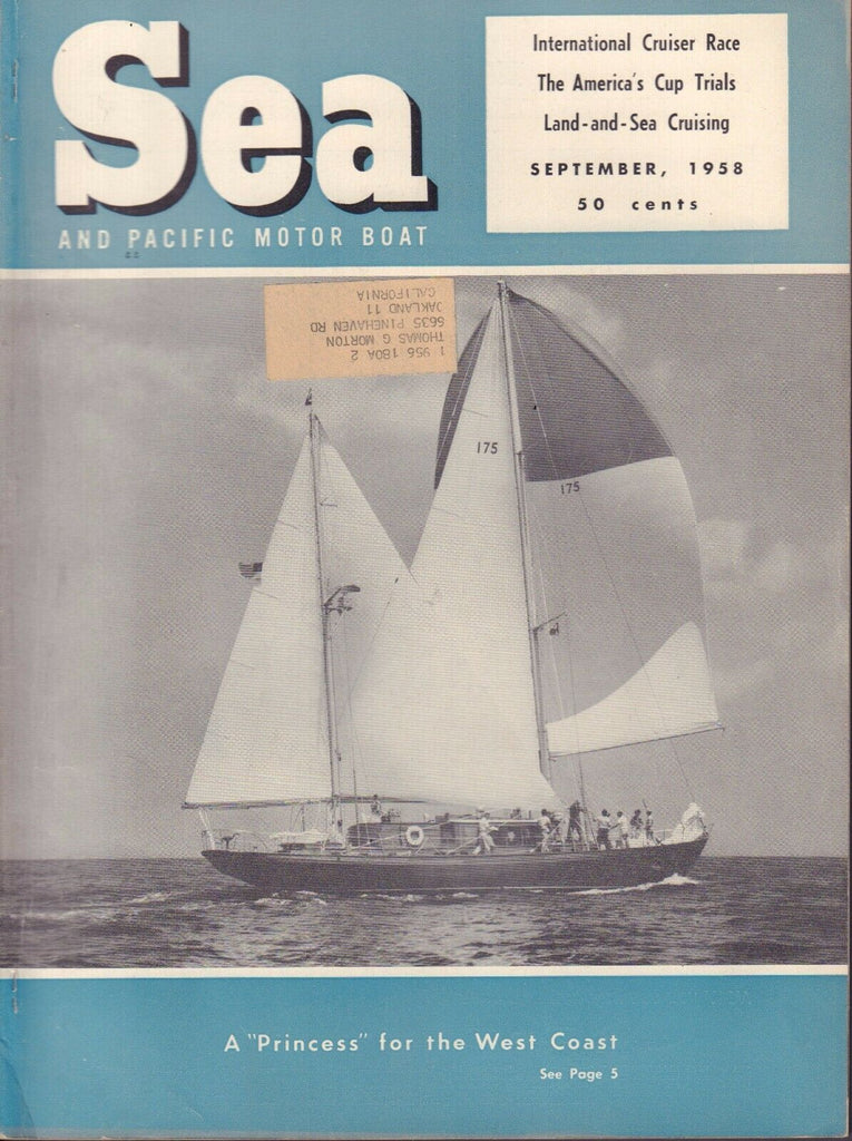Sea and Pacific Motor Boat September 1958 Cruiser Race w/ML 032217nonDBE2