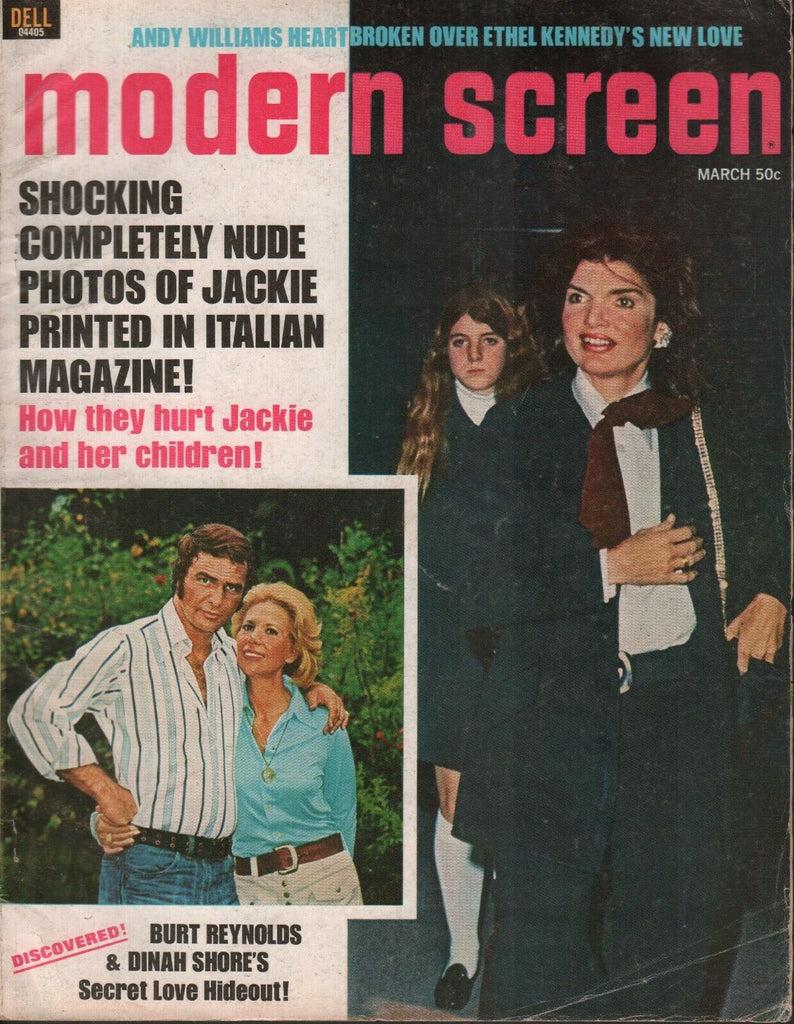 Modern Screen March 1973 Jackie Kennedy Onassis Burt Reynolds 072219AME