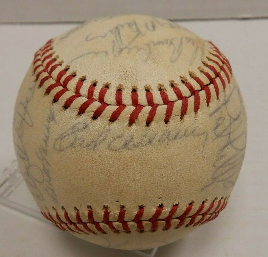 Earl Weaver Eddie Murray 1970s Baltimore Orioles 20 Sig Team Ball COA 012420DBT2