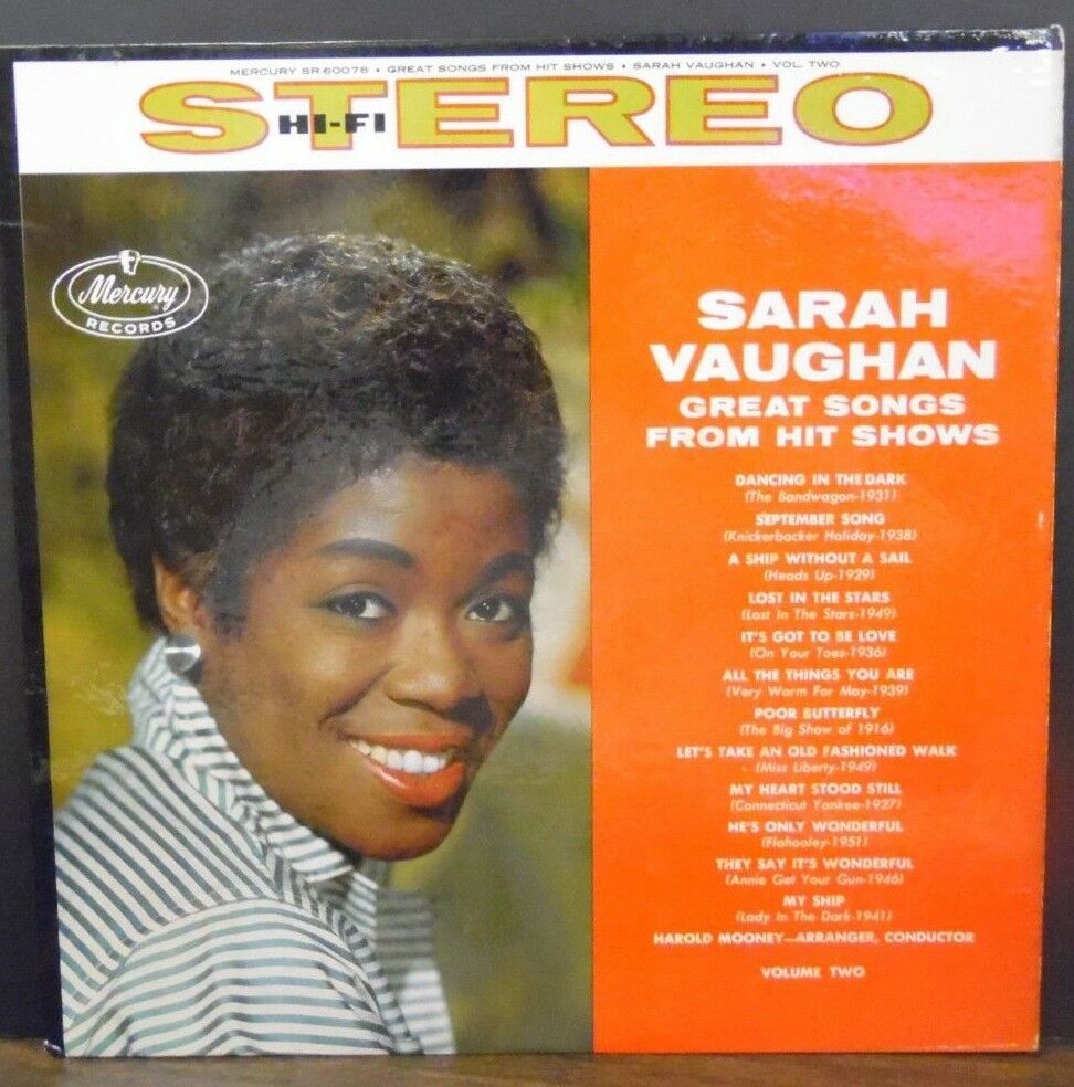 Sarah Vaughan great songs from Hit Shows Vol 2 SR60078 vinyl 123018LLE