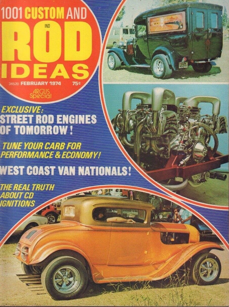 Rod Ideas February 1974 Street Rods, West Coast Vans, CD Ignitions 051017nonDBE