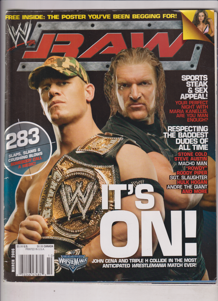 WWF Raw Mag Triple H & John Cena Macho Man March 2006 121719nonr
