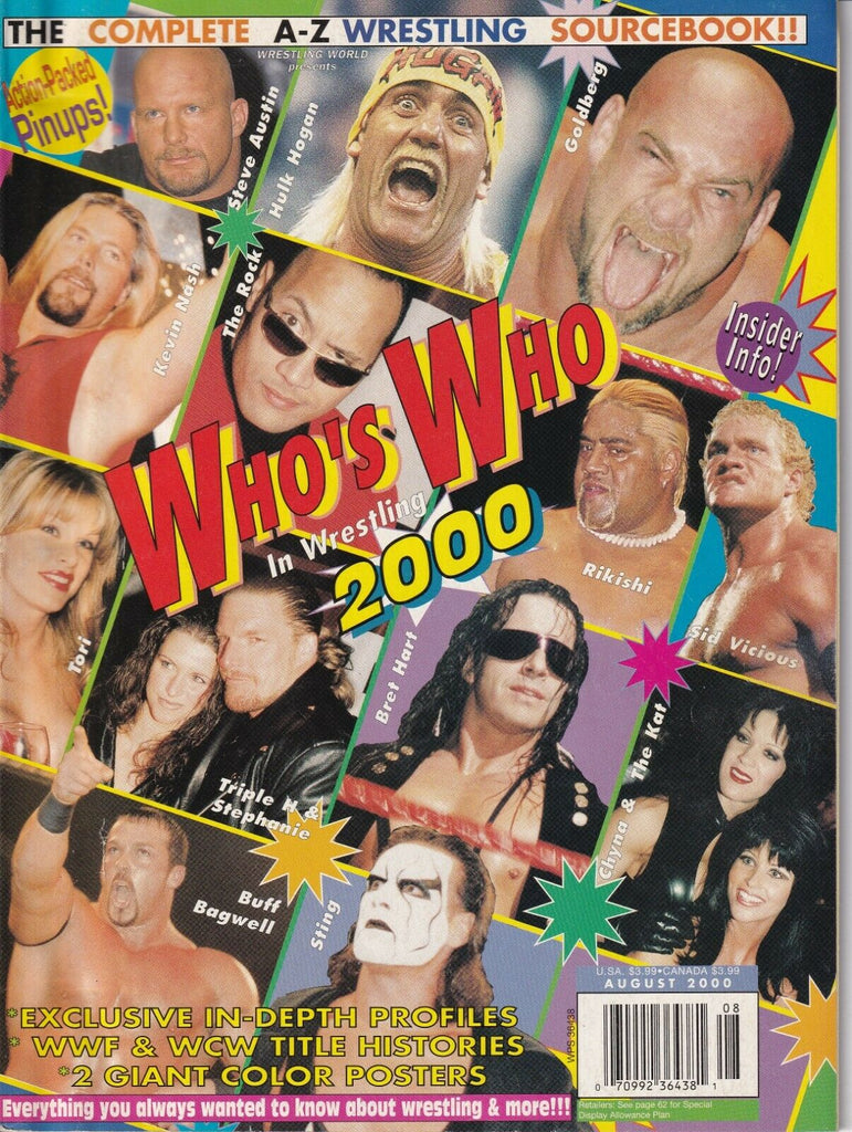 Who's Who Wrestling Magazine Hulk Hogan Sting August 2000 032019nonr