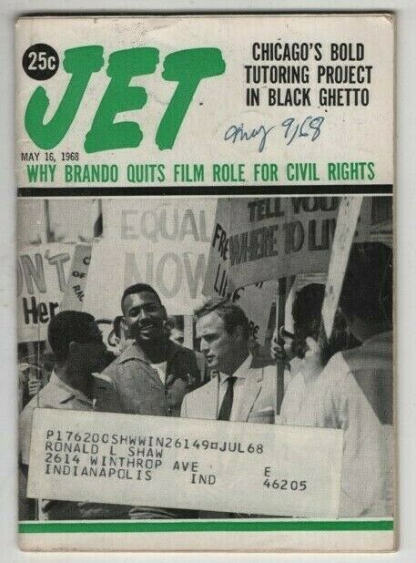 Jet Magazine Marlon Brando May 16, 1968 070720nonr