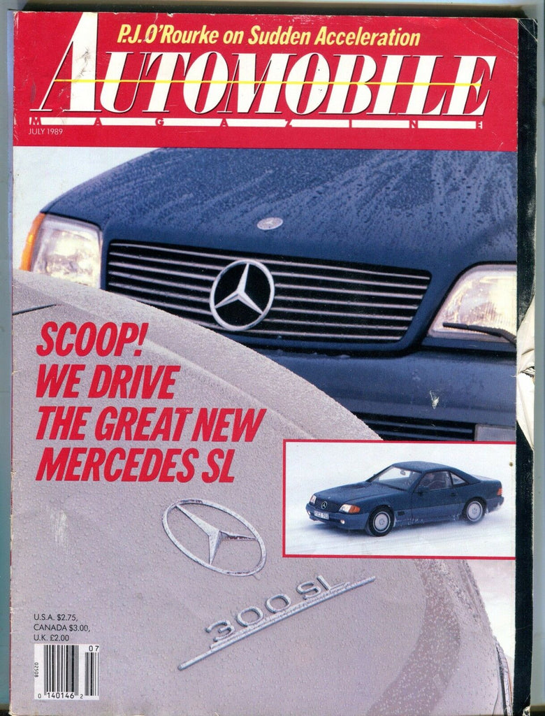 Automobile Magazine July 1989 Mercedes SL EX 042717nonjhe