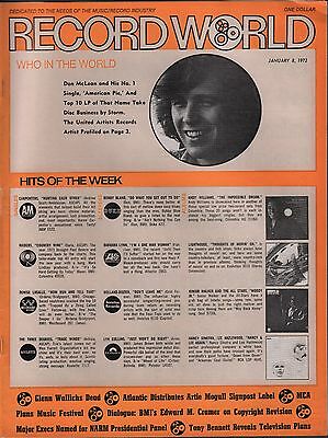 Record World January 8 1972 Don McLean EX 120715DBE