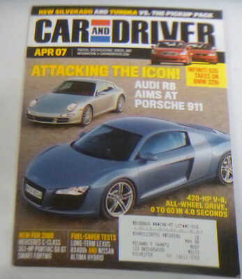 Car And Driver Magazine Attacking The Icon Audi R8 April 2007 050914R