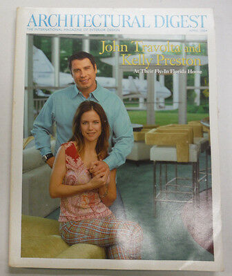 Architectural Digest Magazine John Travolta & Kelly Preston April 2004 063015R2