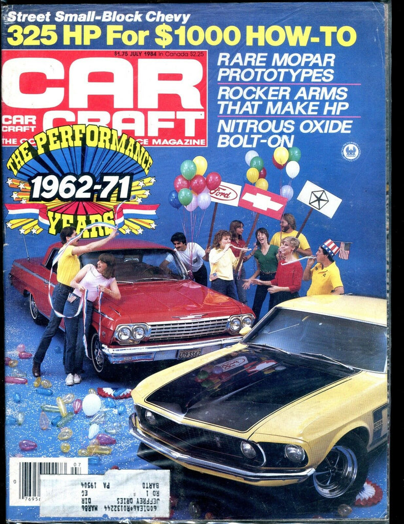 Car Craft Magazine July 1984 Performance Years VGEX w/ML 112916jhe