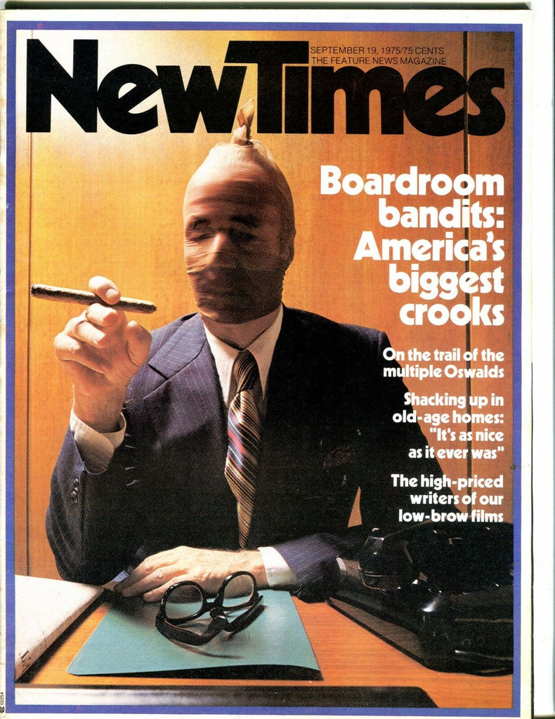 New Times Magazine September 19 1975 Boardroom Bandits EX No ML 050817nonjhe