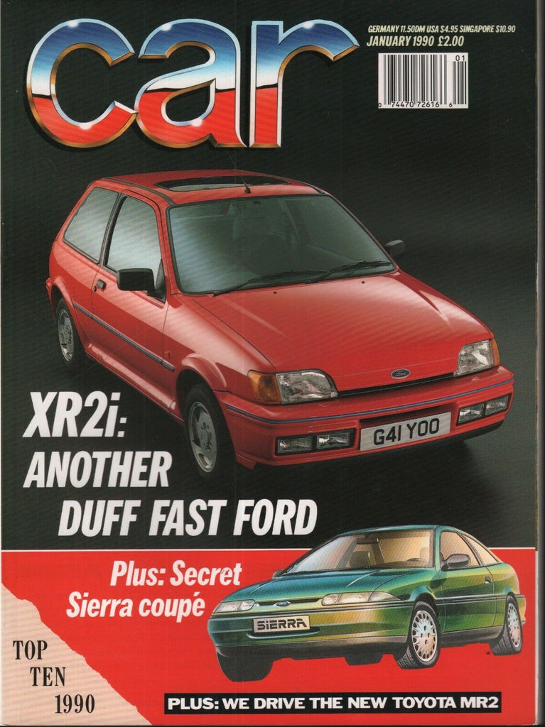 Car Magazine January 1990 XRI2 Sierra Coupe Toyota MR2 111518AME2