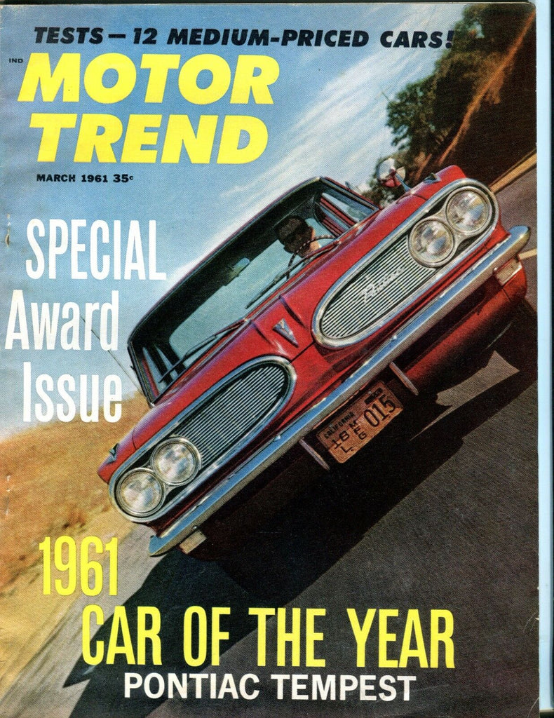Motor Trend Magazine March 1961 Pontiac Tempest EX No ML 053117nonjhe