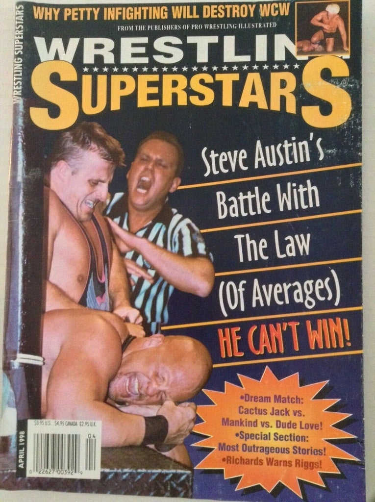 Wrestling Superstars Magazine Stone Cold Owen Hart April 1998 022319nonrh