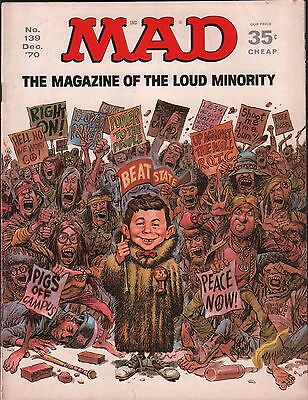 Mad Magazine no. 139 December 1970 Appears to be complete EX 112415DBE