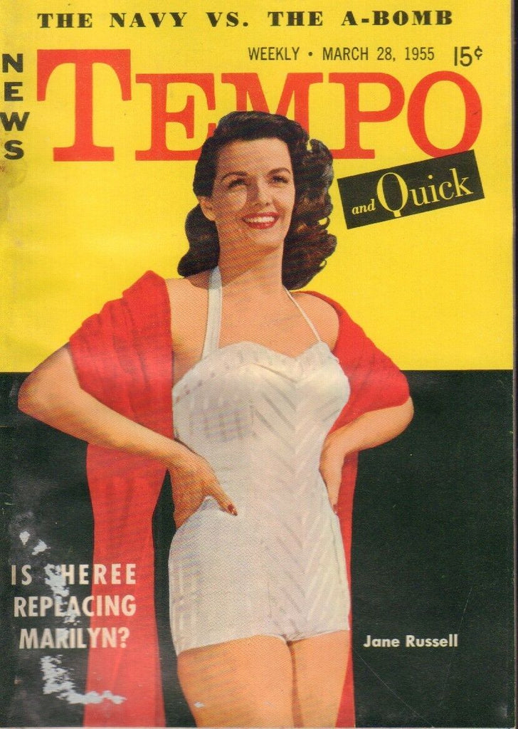 News Tempo & Quick March 28 1955 Jane Russell Cheesecake Pin Up 091218AME2