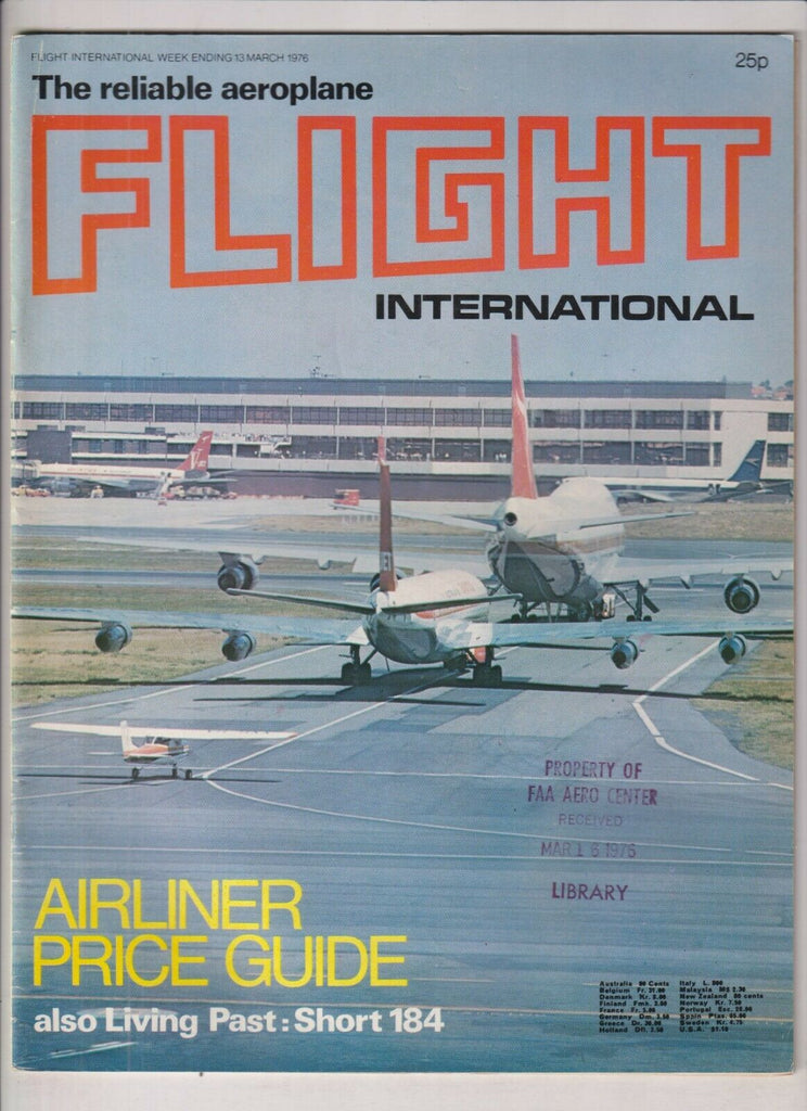 Flight International Mag Airliner Price Guide March 13, 1976 022420nonr