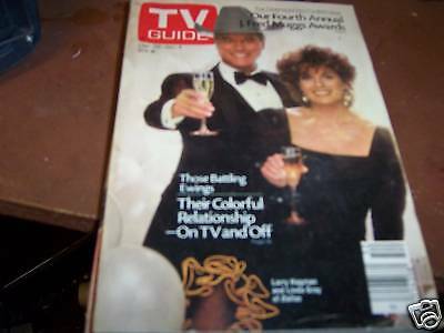 TV Guide 12/29 - 1/4 1985 Larry Hagman & Linda Gray NL