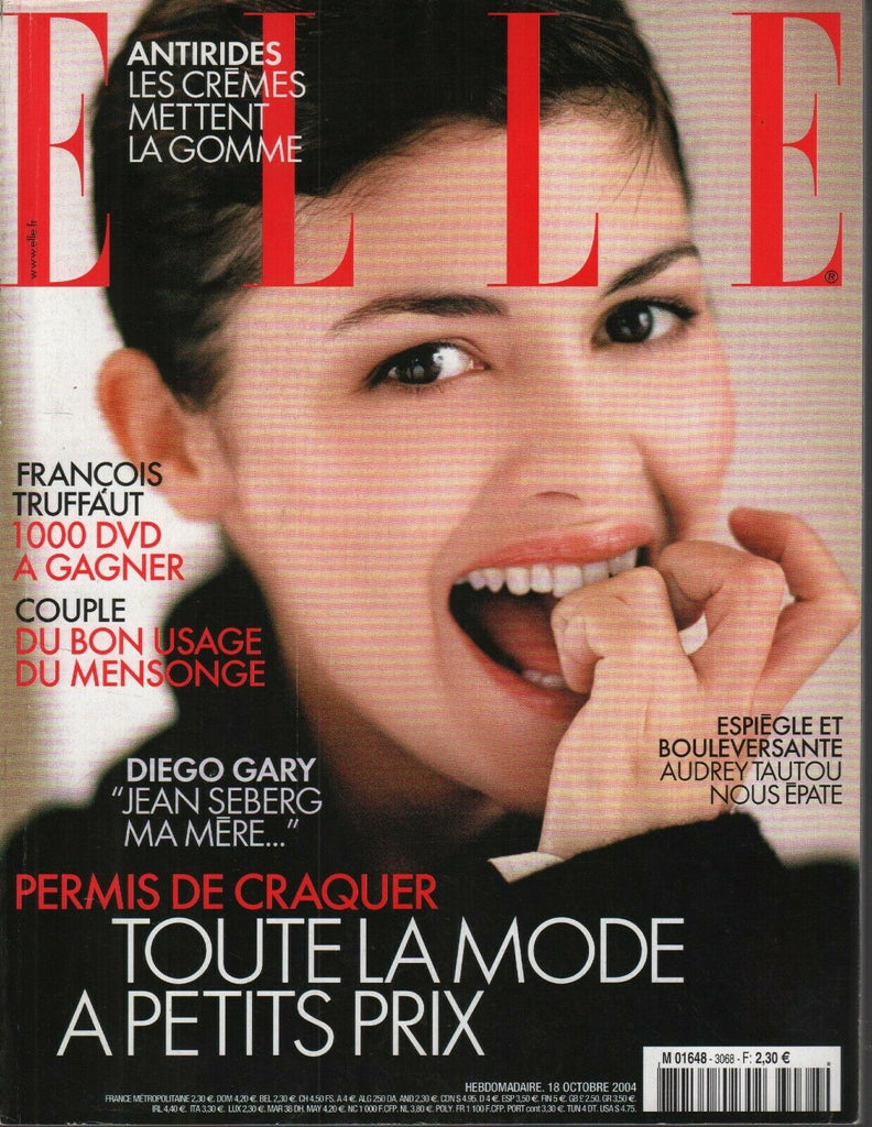 Elle Fench Fashion Magazine 18 Octobre 2004 Diego Gary Audrey Tautou 092719AME