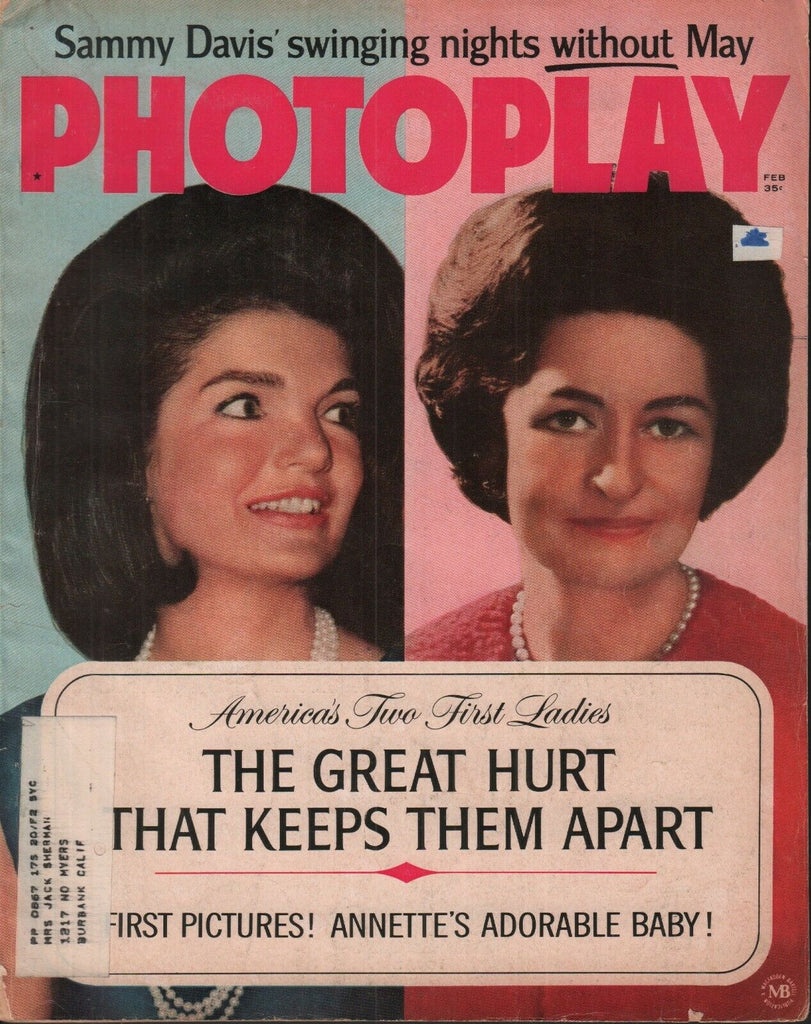 Photoplay February 1968 Jackie Kennedy Sammy Davis May Annette 062019AME2