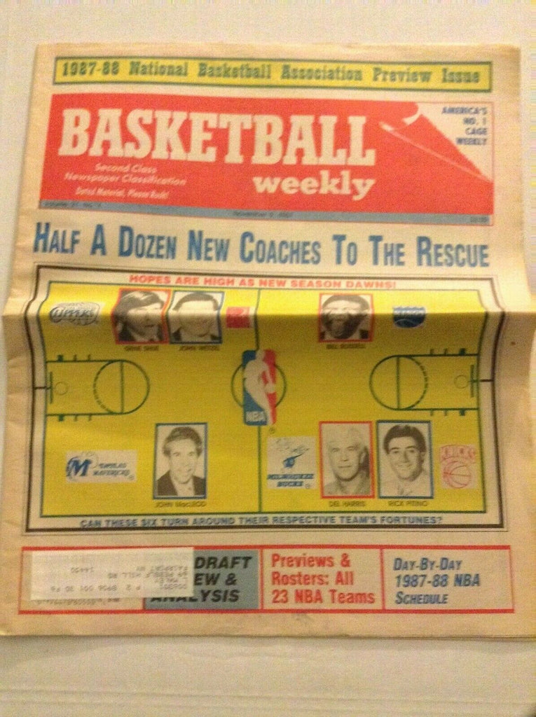 Basketball Weekly Gene Shue John Wetzel Bill Russell November 9 1987 091119nonrh