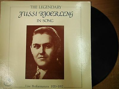 33 RPM Vinyl Jussi Bjoerling The Legendary in Song Legendary Records 021915SM