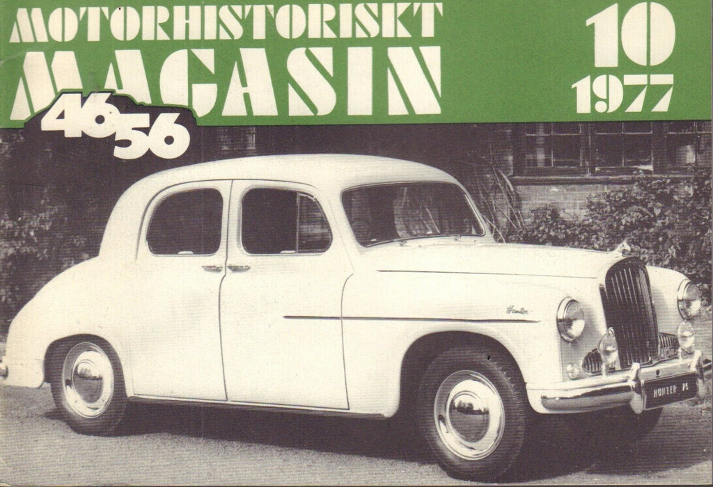 Motorhistoriskt Magasin Swedish Car Magazine 10 1977 Fiat 040317nonDBE