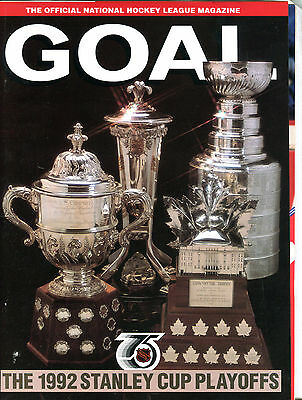 Goal The Official NHL Magazine Capitals vs. Penguins 1992 Program EX 052616jhe
