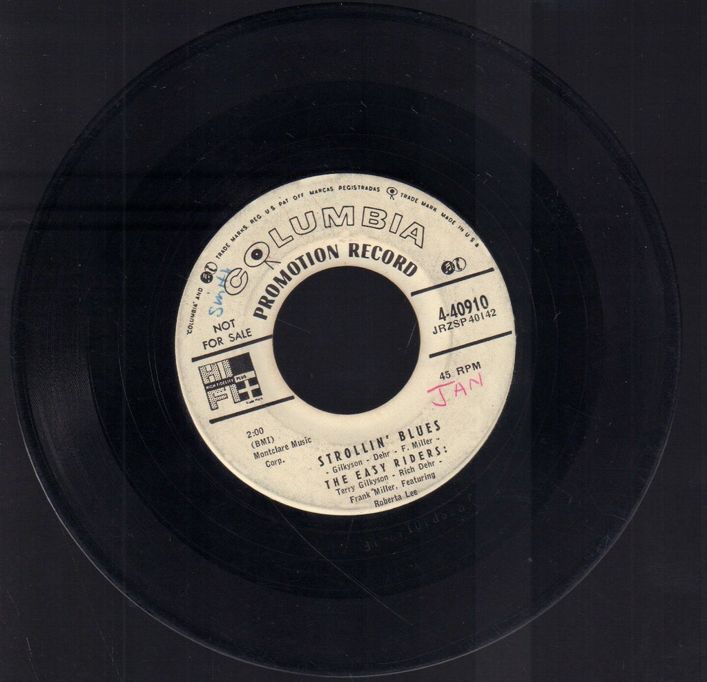 The Easy Riders Strollin Blues Tina Columbia Records WLP 45 RPM Vinyl 45AME