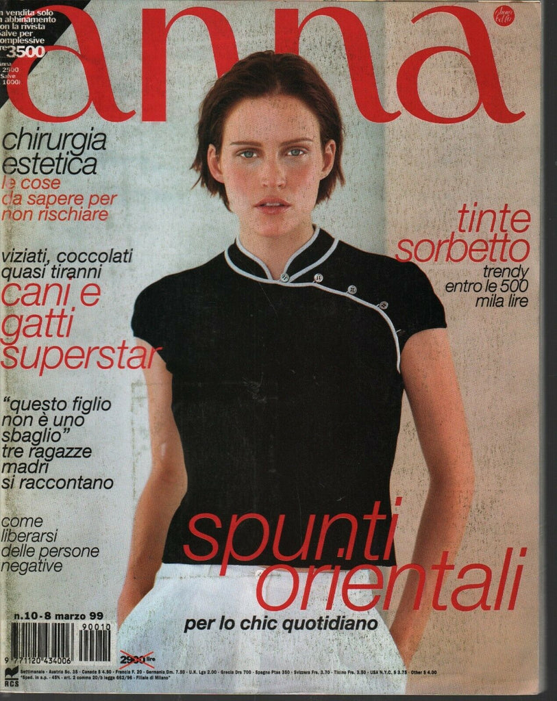 Anna Italian Fashion Magazine March #10-8 1999 Chanel Trucco F Pesenti 030320AME