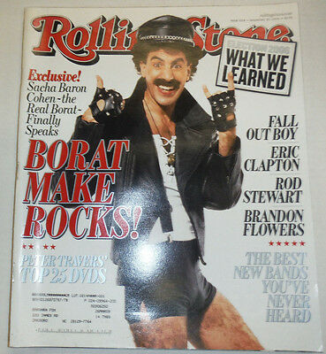 Rolling Stone Magazine Sacha Baron Cohen & Fall Out Boy November 2006 021615R