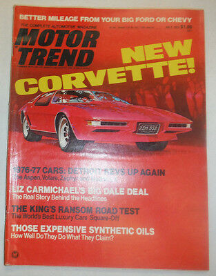 Motor Trend Magazine Detroit Revs Up Again July 1975 041515R