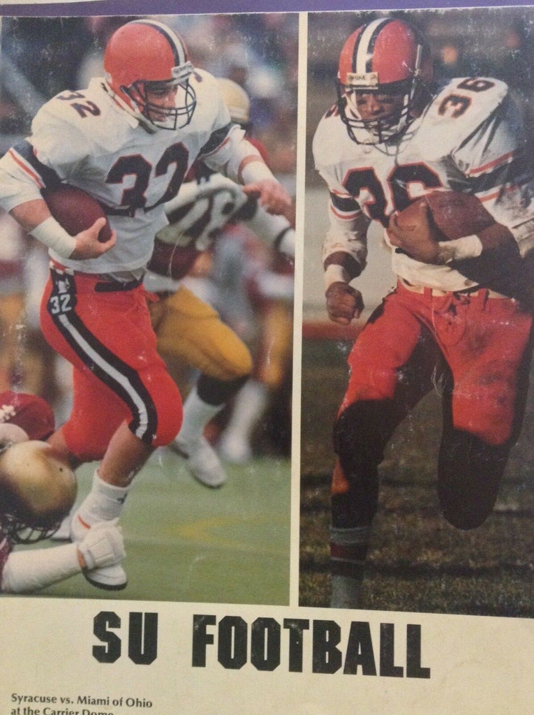 SU Football Magazine Syracuse Vs Miami Of Ohio September 19, 1987 042118nonrh